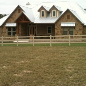 3-Rail Ranch Fencing - Tan Tampa Vinyl 3-Rail Ranch Fencing Tan