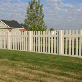 Tan Vinyl Picket Fence Vinyl Picket Fence Tan Tampa