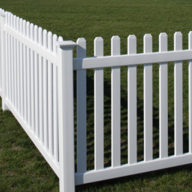 Open Straight Top With Dog Ear Vinyl Picket Open Straight Top With Dog Ear Tampa