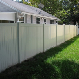 Vinyl Privacy 6ft With Flat Caps Tampa