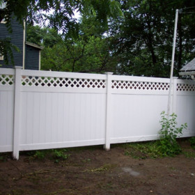 Lattice Top - New England Caps Vinyl Privacy Lattice Top White New England Caps Tampa