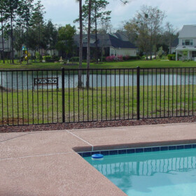 2 Rail Pool Code Fence Aluminum 2-Rail Pool Code Fence