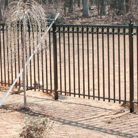 3-Rail Closed Top Circles Aluminum Fence 3-Rail Closed Top Circles Lake Magdalene