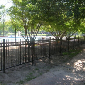 3 Rail Open Top w/ Circles Aluminum Fence 3-Rail Open Top Circles Lutz Florida