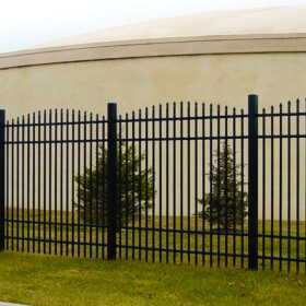 3 Rail Spear Top Convex Aluminum Fence 3-Rail Spear Top Convex Northdale Florida