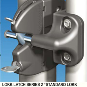 Locking Latch - Rounded Posts Aluminum Fence Locking Latch Rounded Posts