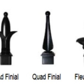 Aluminum Fence Caps & Finials Tampa, Aluminum, Fence, Adornments, Caps, Spears, Finials, Fleur Delis, Rings, Butterfly, Scroll, Estate, Scroll