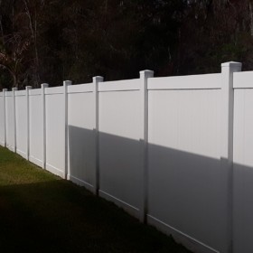White Vinyl Privacy Fence Installation Lutz Florida